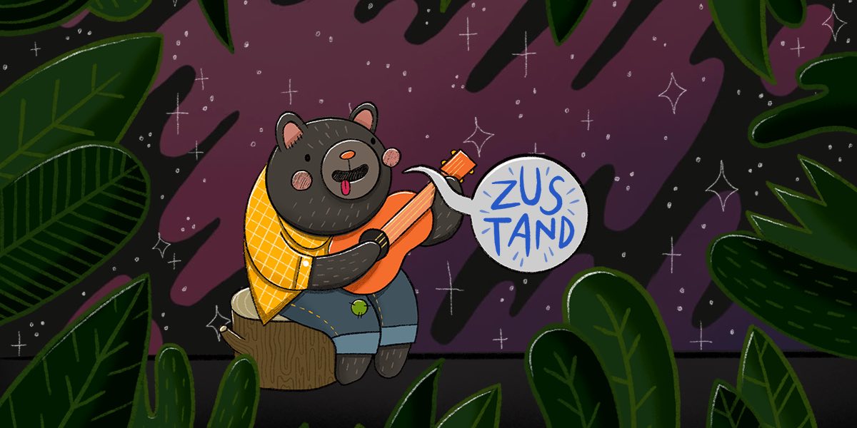 zustand’s mascot, an adorable bear