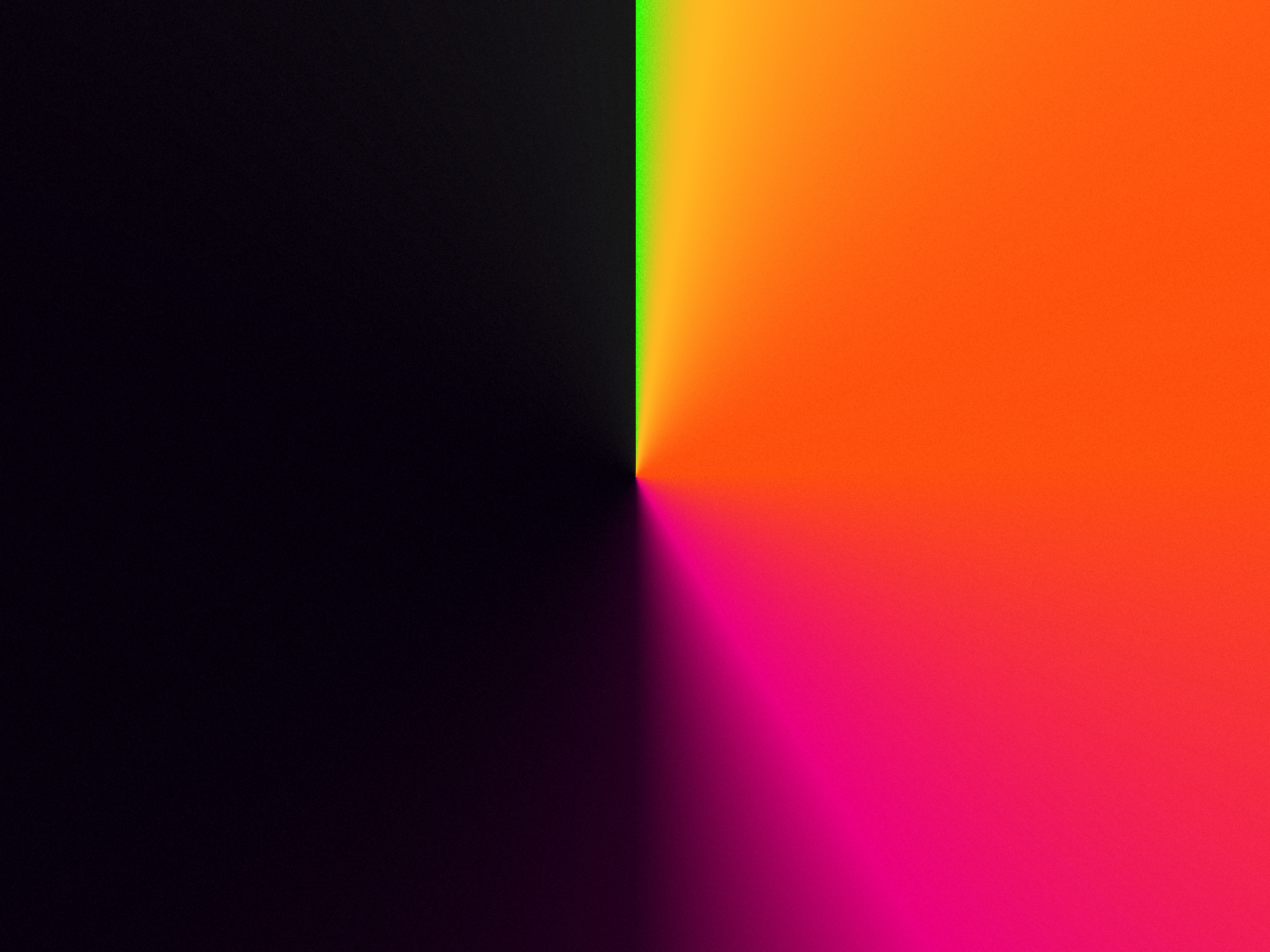 Abstract art of a conical gradient. Next.js represented by darker colors on the left, Ion/SST represented by lighter colors on the right.